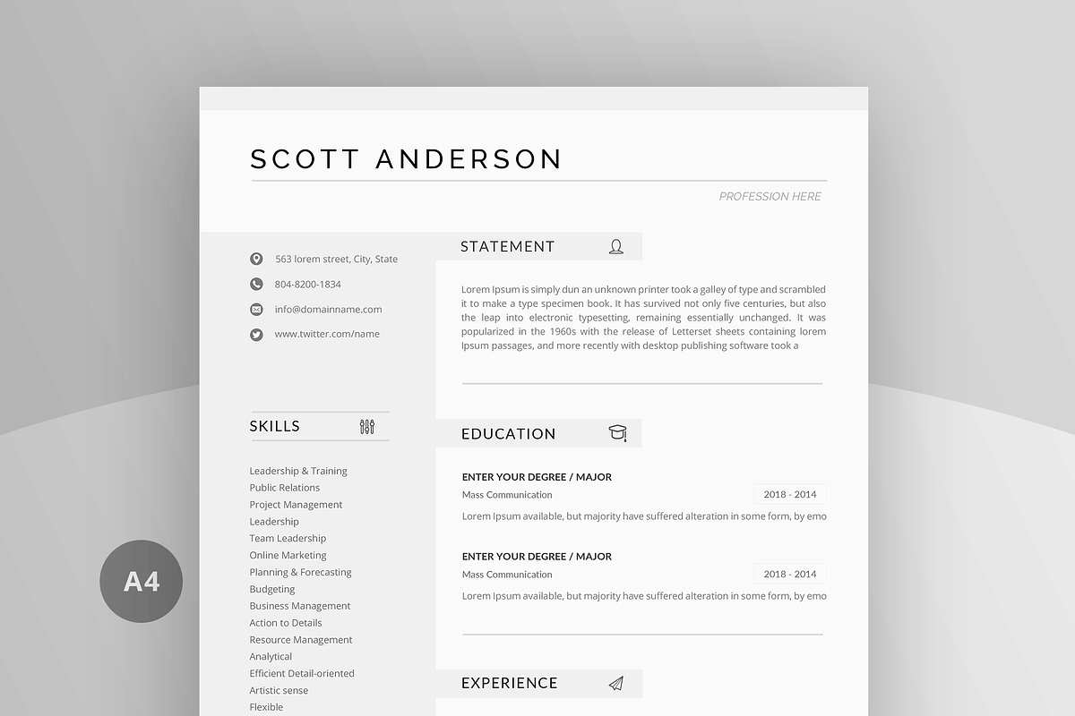 Resume / CV, a Resume Template by paulresume (Photo 3 of 5)