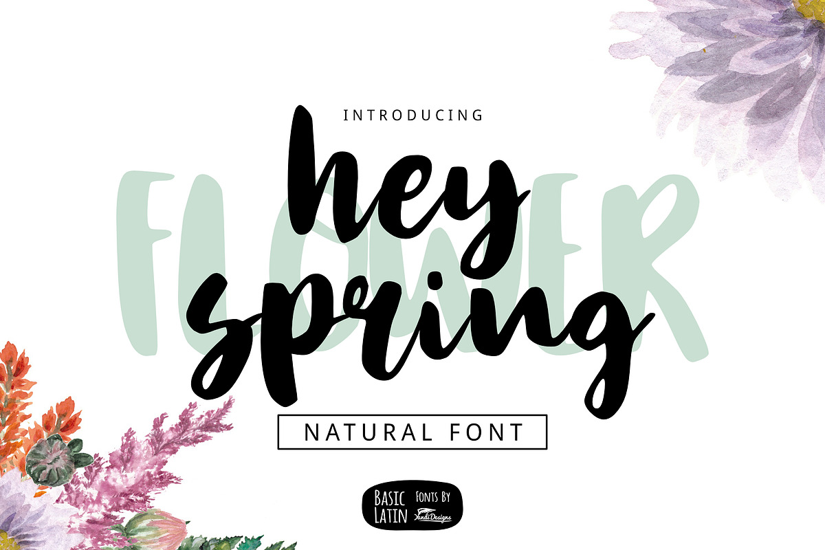 Hey Spring Brush Font