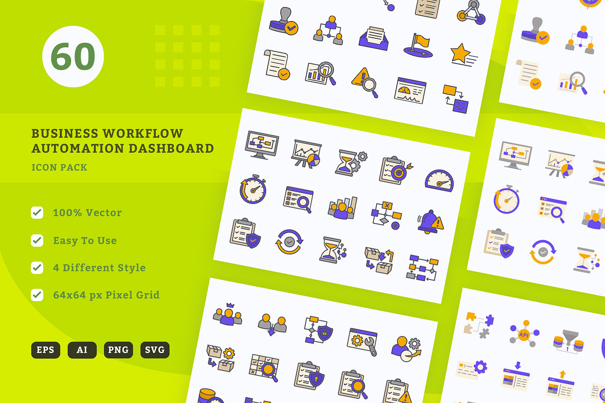 Business Workflow Automation icons, an Icon by vexper (Photo 1 of 5)