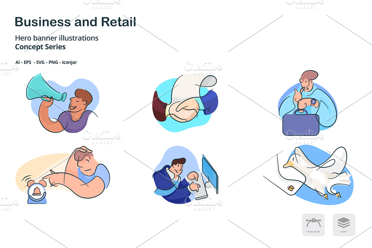Business Doodle Line Icons, an Outline Icon by Vectopus.com (Photo 1 of 3)