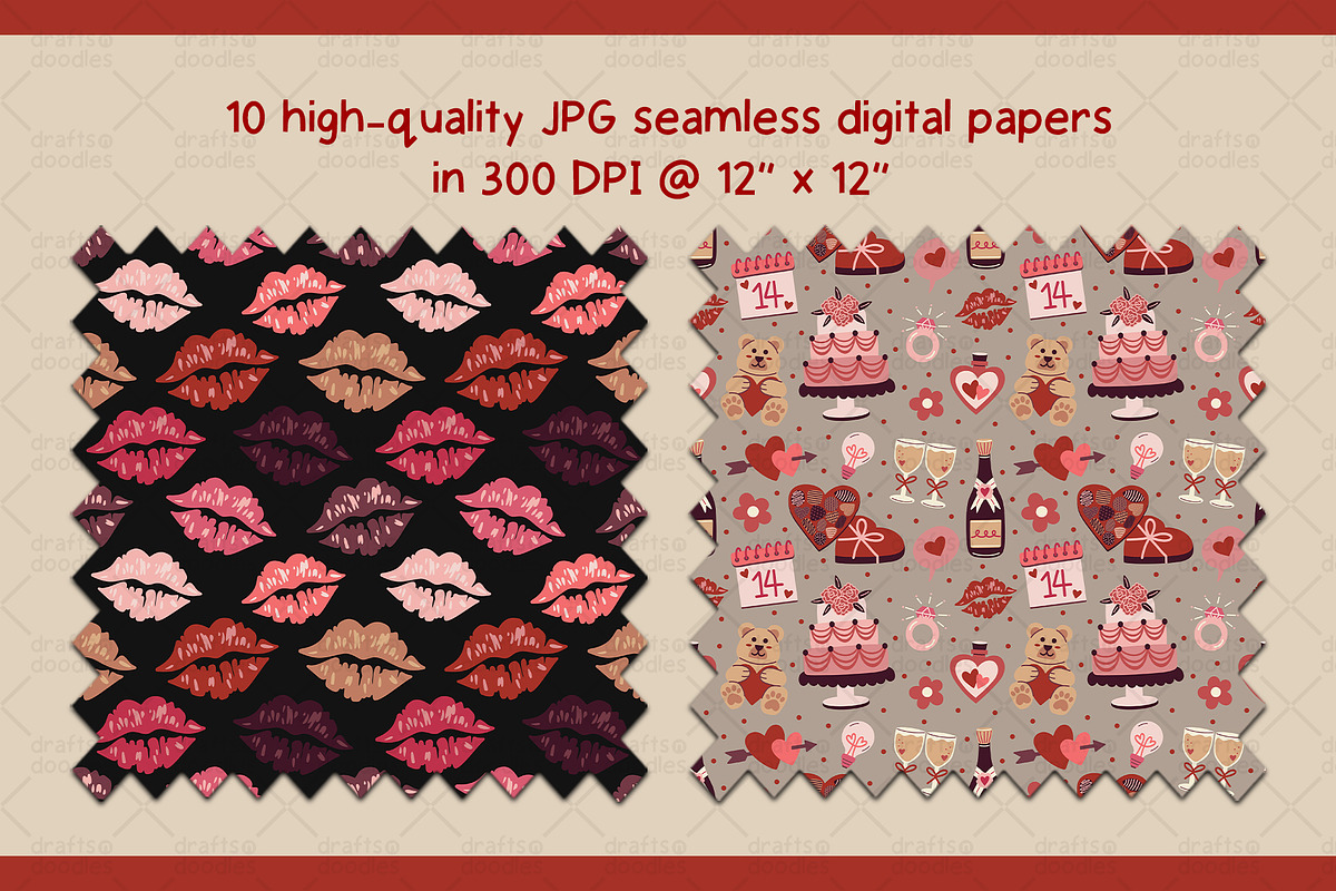 Valentine's Day Date Graphic Set, a Pattern Graphic by Drafts n Doodles (Photo 6 of 10)