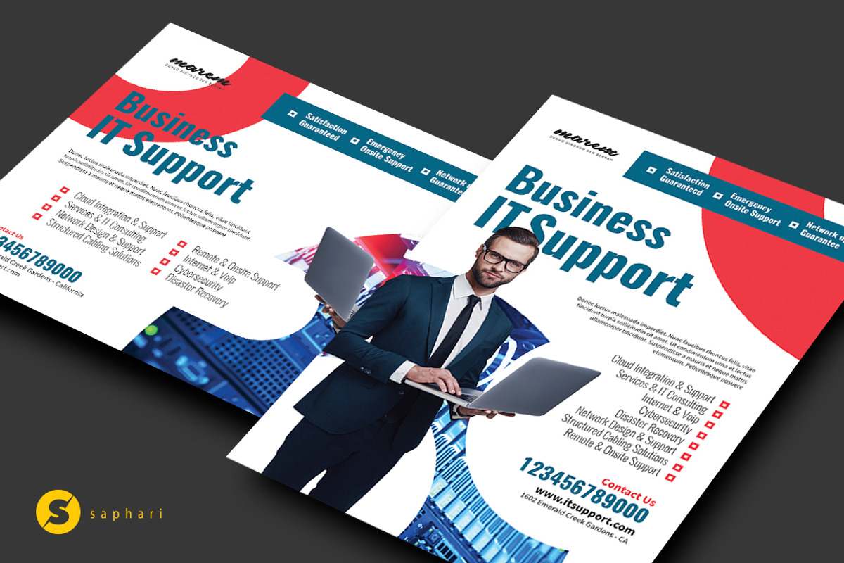 IT Support Flyer Template, a Flyer Template by Saphari (Photo 1 of 3)