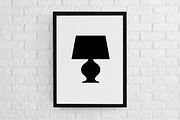 Lamp Silhouette SVG, a Technology Illustration by newminddesign (Thumbnail 2 of 3)