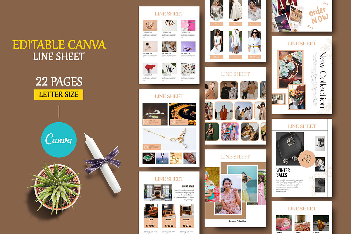 Canva Line Sheet Flyer Template, a Stationery Template by Ultimate Template Shop (Photo 1 of 7)