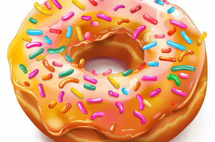 Colorful glazed donuts with sprinkle, a Background Photo by Pixeness