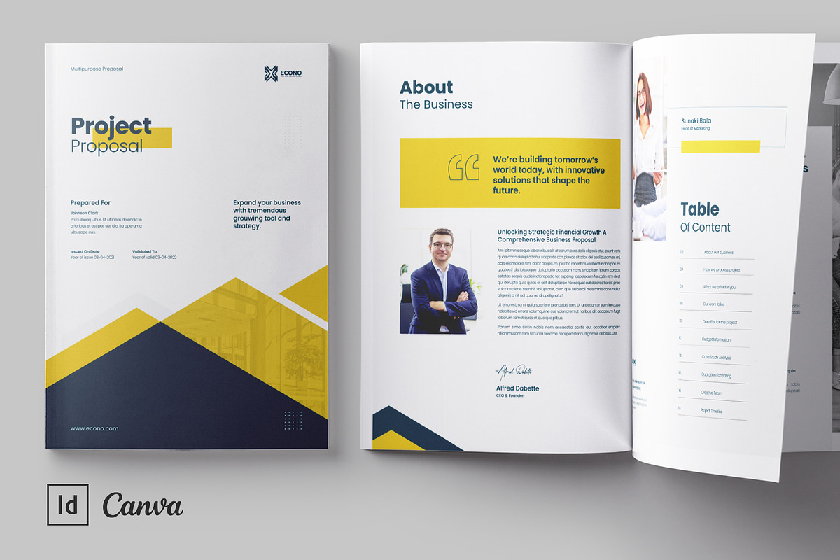 Proposal Template | Canva & Indesign