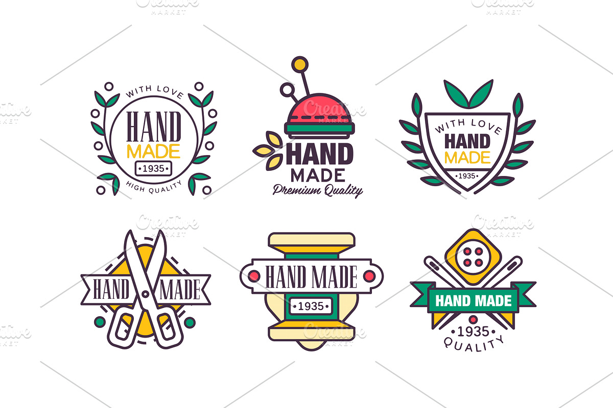 Hand Made Needlework Badge and Logo, an Object Illustration by TopVectors