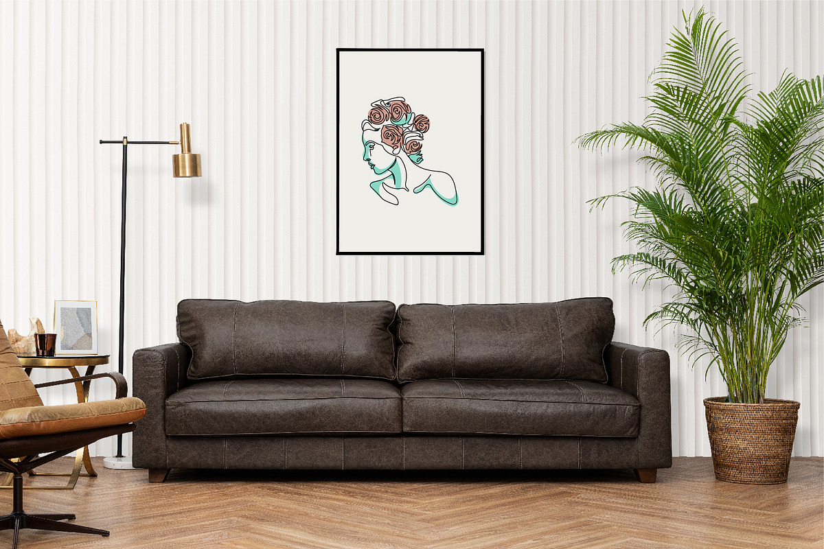 Line Art Woman Flower Illustration, a Decorative Illustration by Brand_Hero (Photo 2 of 4)