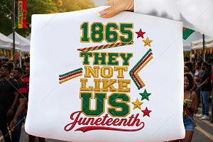 They Not Like Us Juneteenth PNG, a Seasonal Illustration by Canvas Craft