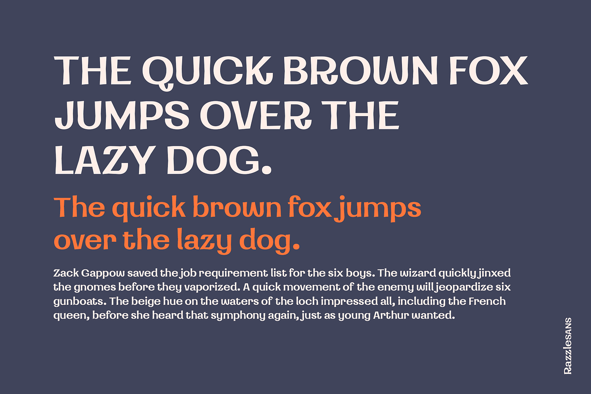Razzle Sans | A Whimsical Sans Serif, a Sans Serif Font by Ayca Atalay (Photo 4 of 5)