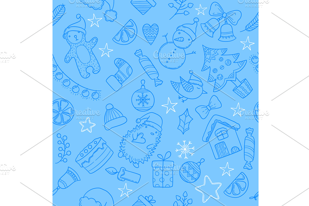 Christmas pattern. seamless, an Illustration by Onyx