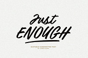 Just Enough - Quotable Font, a Script Font by Sarid Ezra (Thumbnail 1 of 10)
