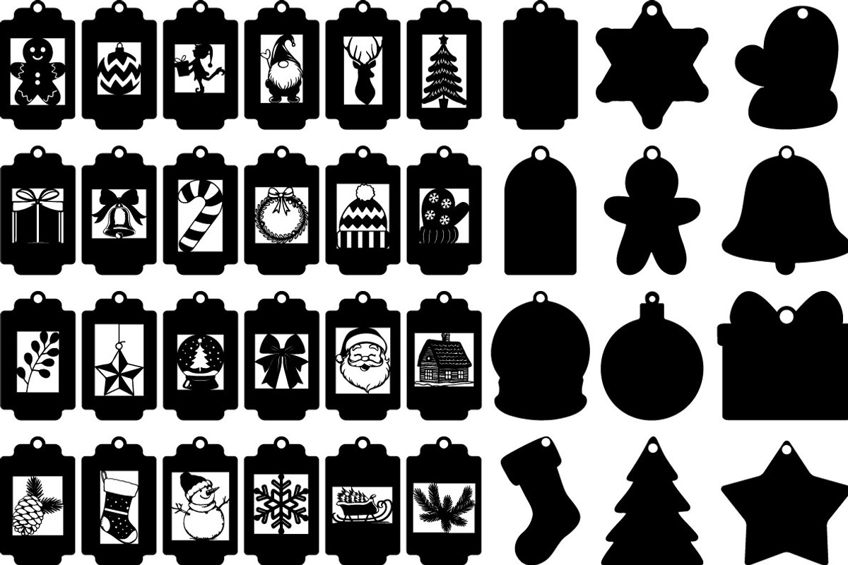 Christmas Gift Tag Vector, an Object Graphic by DesignBTF (Photo 2 of 4)