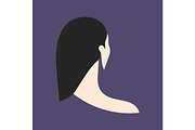 Minimalist Woman Portrait Back View, a Decorative Illustration by PsychocheArt (Thumbnail 1 of 3)