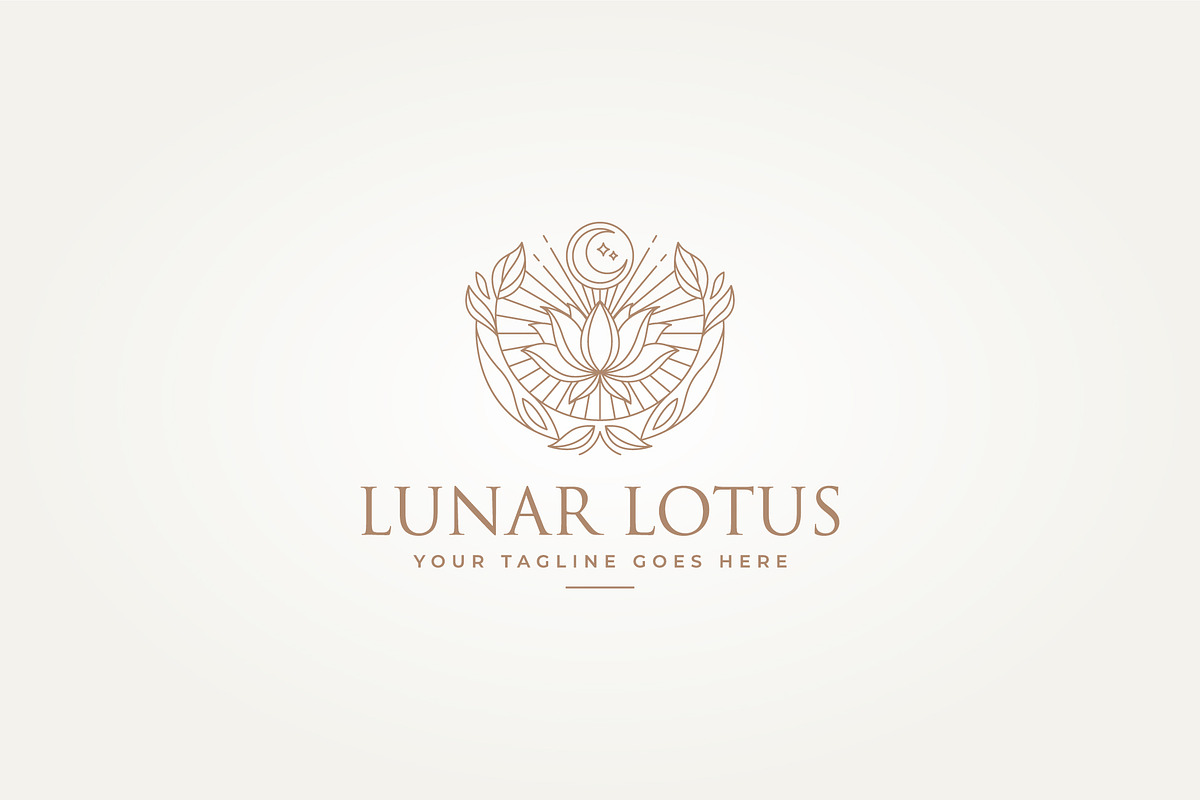 flower with crescent moon logo, a Branding & Logo Template by Blazybone (Photo 1 of 2)