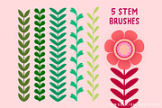 Flower Creator Procreate Brush Set, a Brush Add-On by AngelfishCreative (Thumbnail 7 of 9)