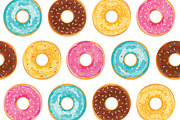 Donuts Vector Illustration Set, an Object Graphic by LineByLine (Thumbnail 2 of 4)
