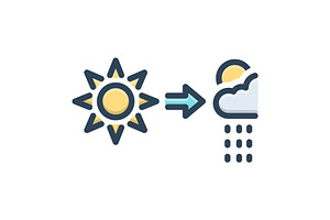 Change weather color icon, a Duotone Icon by Creative priyanka