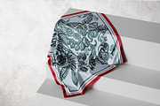 Crimson & Silver Botanical Scarf, an Object Graphic by ilustrinna (Thumbnail 6 of 9)