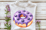 Donut Clipart Halloween Donut, an Illustration by CraftArtStudio (Thumbnail 4 of 6)