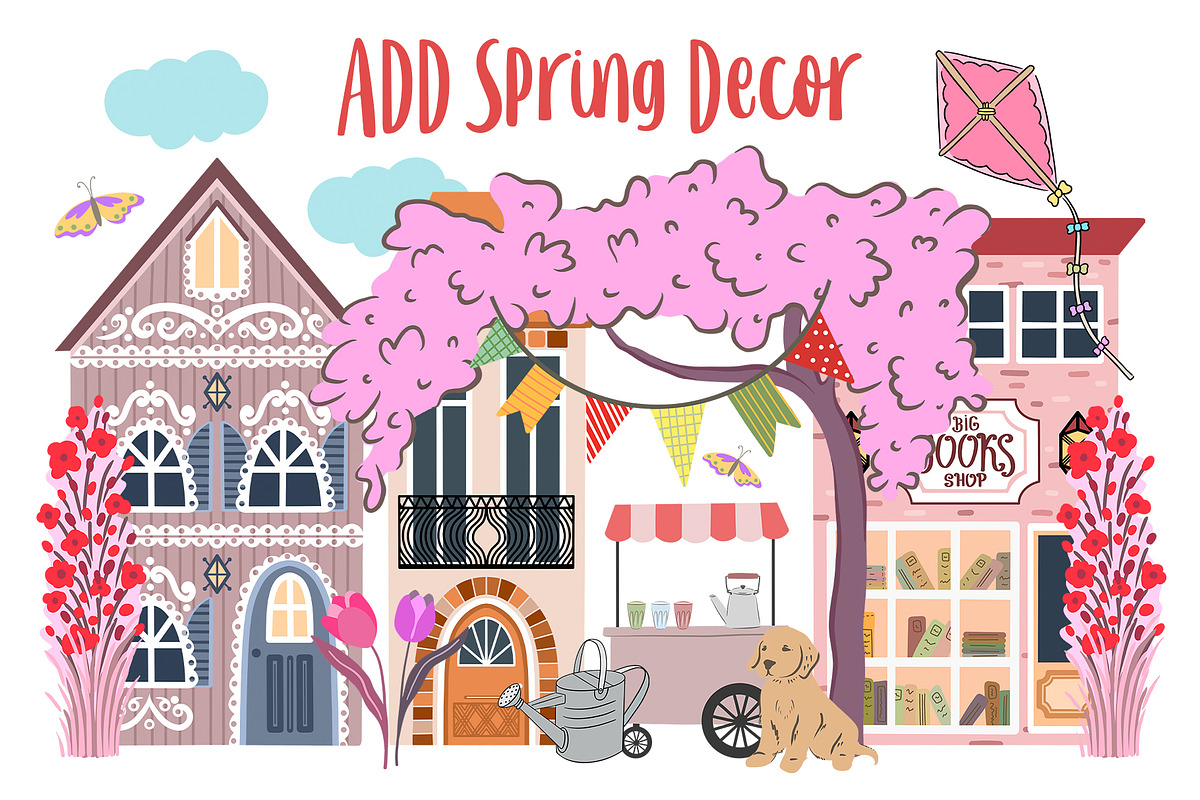 Seasonal Town Creator Bundle -60%OFF, a Decorative Illustration by Alina Sh (Photo 19 of 22)