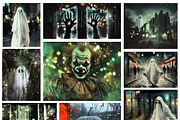 Haunted Halloween Backgrounds, a Seasonal Illustration by pictures for you (Thumbnail 8 of 17)