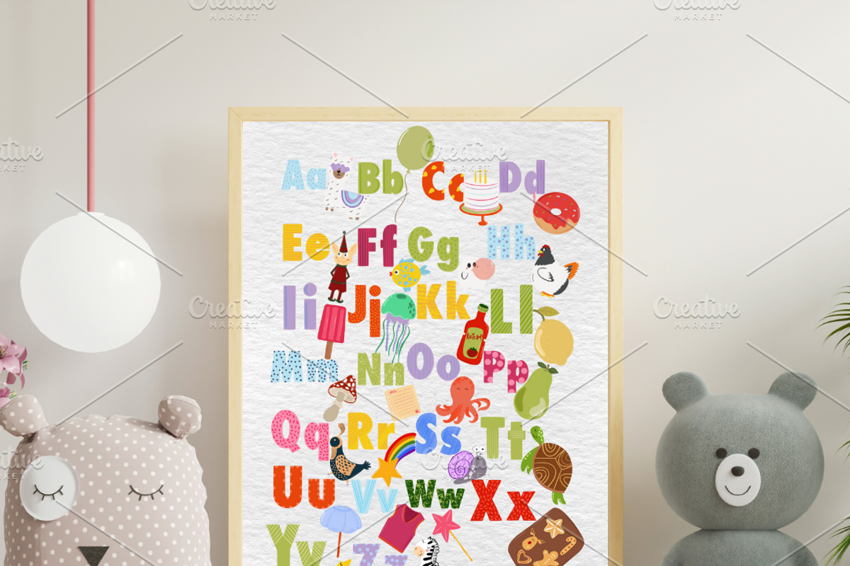 Alphabet Nursery Print: Hand Painted, an Education Illustration by Oleksandra Illustrates (Photo 12 of 12)
