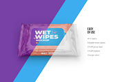 Wet wipes mockup. Half side view, a Packaging Mockup by easymock (Thumbnail 3 of 7)
