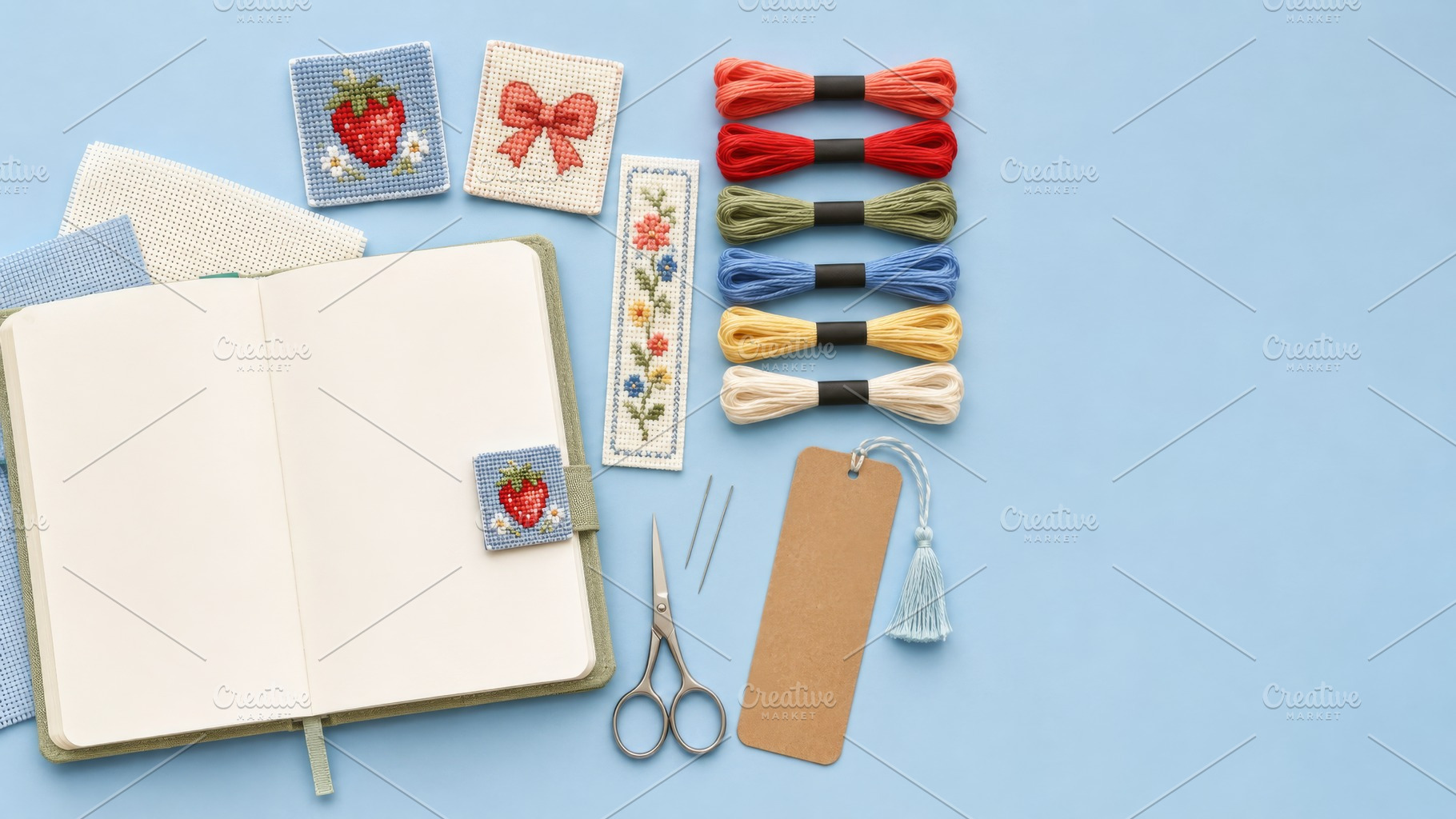 Cross stitching supplies and embroid, a Photo by Dvoevnore photos