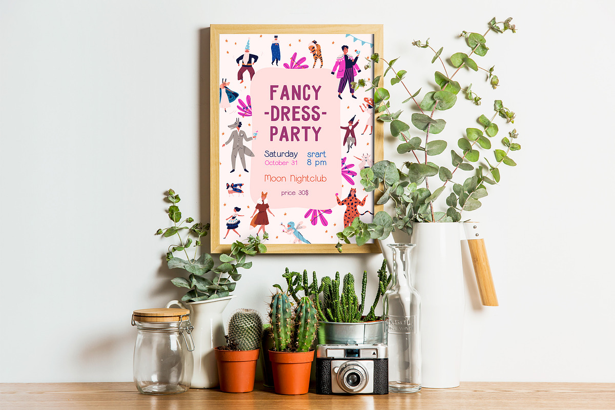 Сarnival party posters, background, a Decorative Illustration by Good Studio (Photo 9 of 9)