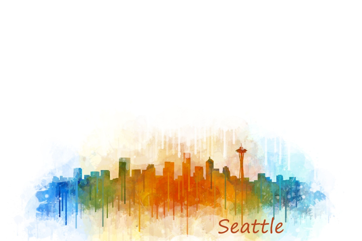 10xFiles Pack Seattle Skylines, an Illustration by HQPhoto Store (Photo 2 of 10)