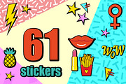 Stickers set 90s, a Decorative Illustration by Gurza SHOP (Thumbnail 1 of 2)