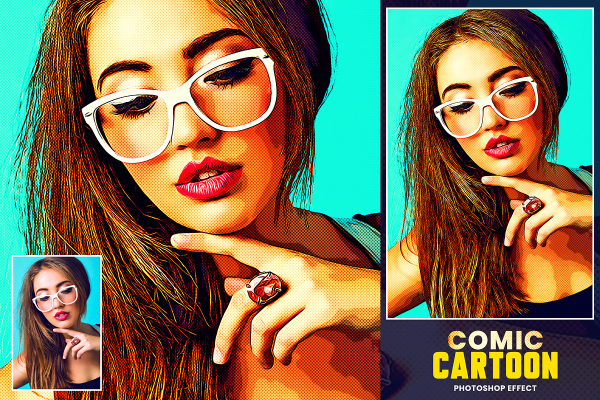 Comic Cartoon Effect Photoshop FX, an Action Add-On by U_Design