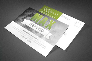 Max Refund Postcard Template