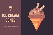 Ice cream cones, a Food Illustration by Ivan Dubovik (Thumbnail 1 of 4)