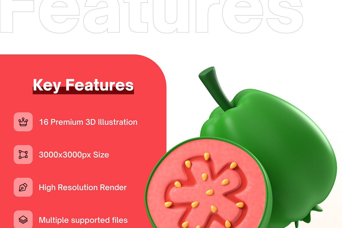 Fruits 3D Icon, a Food & Drink 3D Model by GoTemp (Photo 2 of 8)