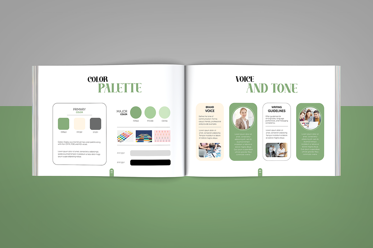 Brand Guideline Template Brochure, a Brochure Template by crazyOWL (Photo 3 of 5)