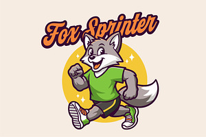 Fox Sprinter logo, an Animal Illustration by Izdihaar_Studio