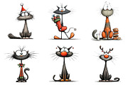 Quirky Christmas Cat Clipart, an Illustration by Craft Nest (Thumbnail 12 of 13)