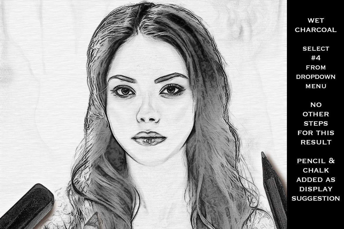 25 Master Class Charcoal Effects PSE, an Action Add-On by Pencil Pixels (Photo 13 of 17)