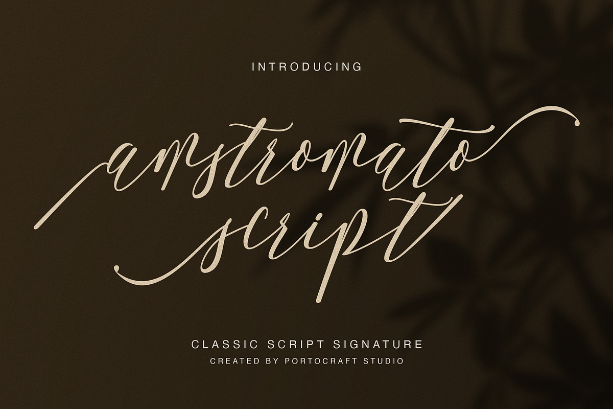 Amstromato Script Signature, a Handwritten Font by Portocraft (Photo 1 of 10)