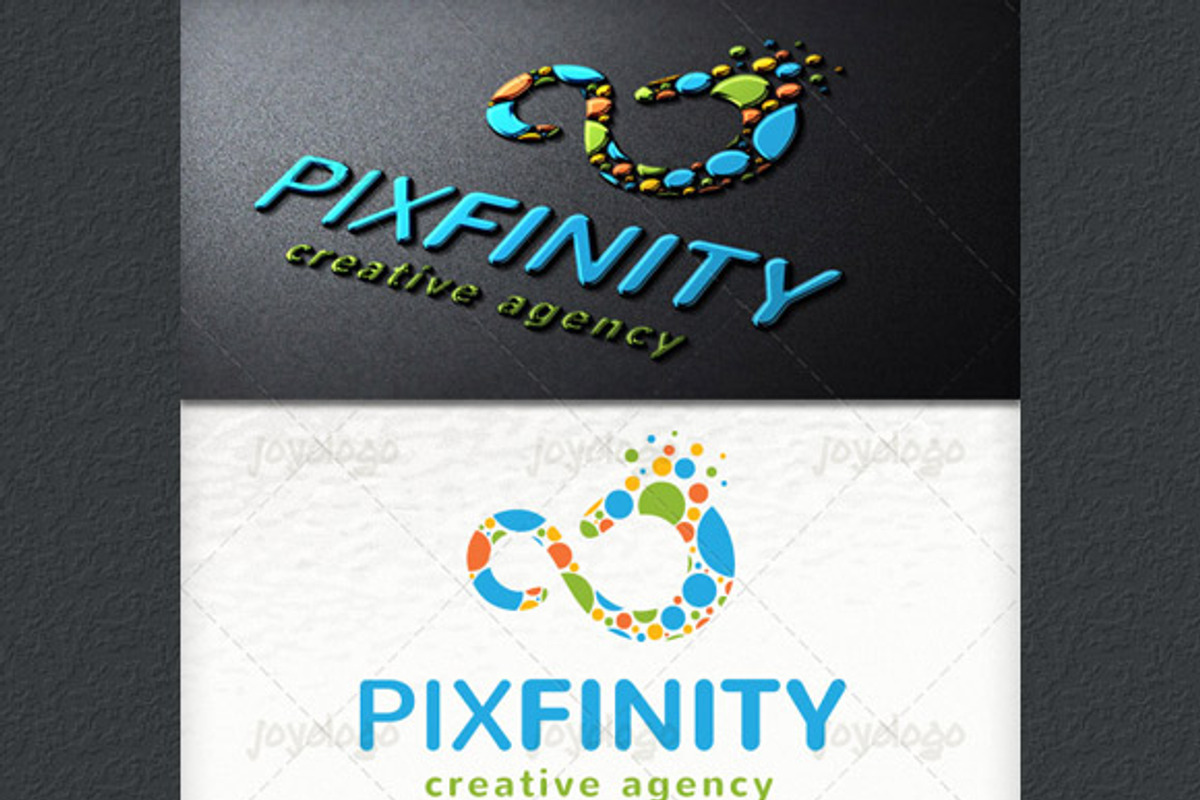 Pixel Dots Endless Infinity Logo, a Branding & Logo Template by joyologo (Photo 2 of 5)