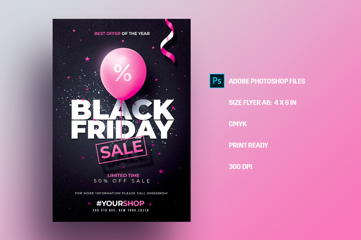 Black Friday Flyers, a Flyer Template by Rome B Creation (Photo 2 of 3)