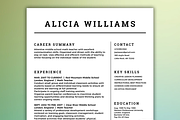 CV Template | Simple Resume Package, a Resume Template by Scribbled Napkin Design (Thumbnail 1 of 4)