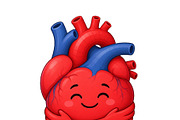 Cute anatomical heart character, an Object Illustration by ZinetroN (Thumbnail 3 of 3)