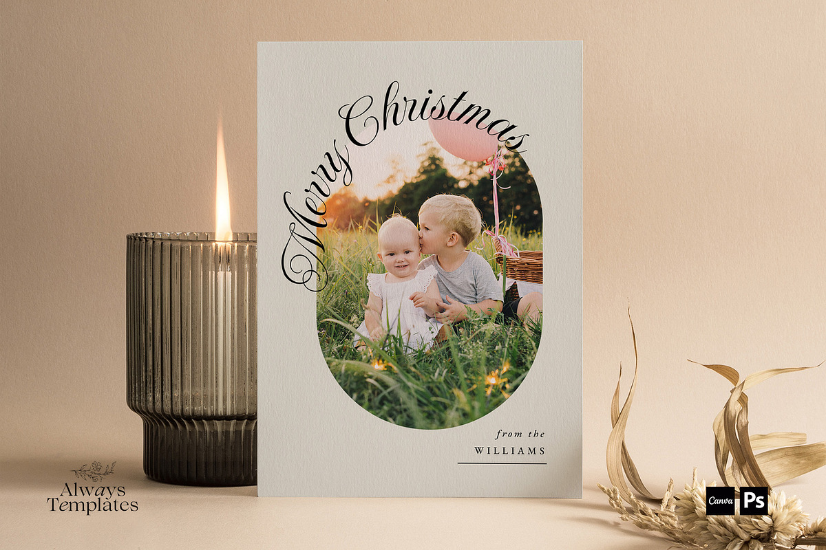 Christmas Card Template CC202, a Card Template by Always Templates (Photo 2 of 3)