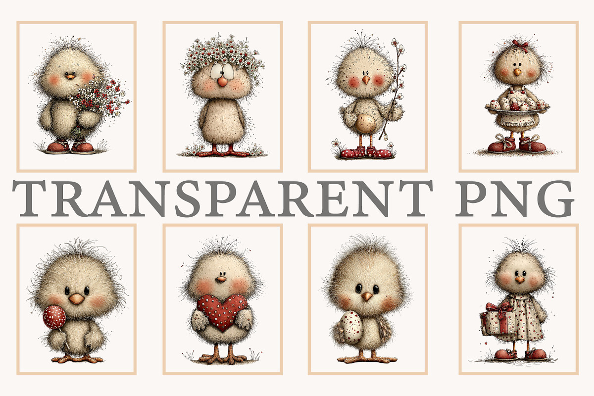 Whimsical Easter Chick Clipart, an Illustration by Designworld (Photo 8 of 10)