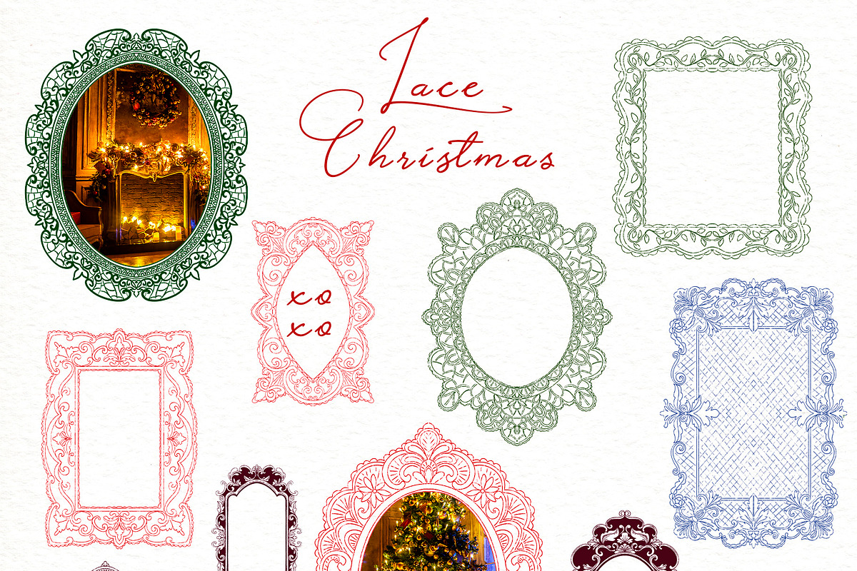 Lace Christmas. Hand draw graphic, an Object Graphic by ma_i_vi (Photo 2 of 9)