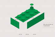 Plastic Bricks Set - Green, an Illustration by Kessens (Thumbnail 3 of 3)