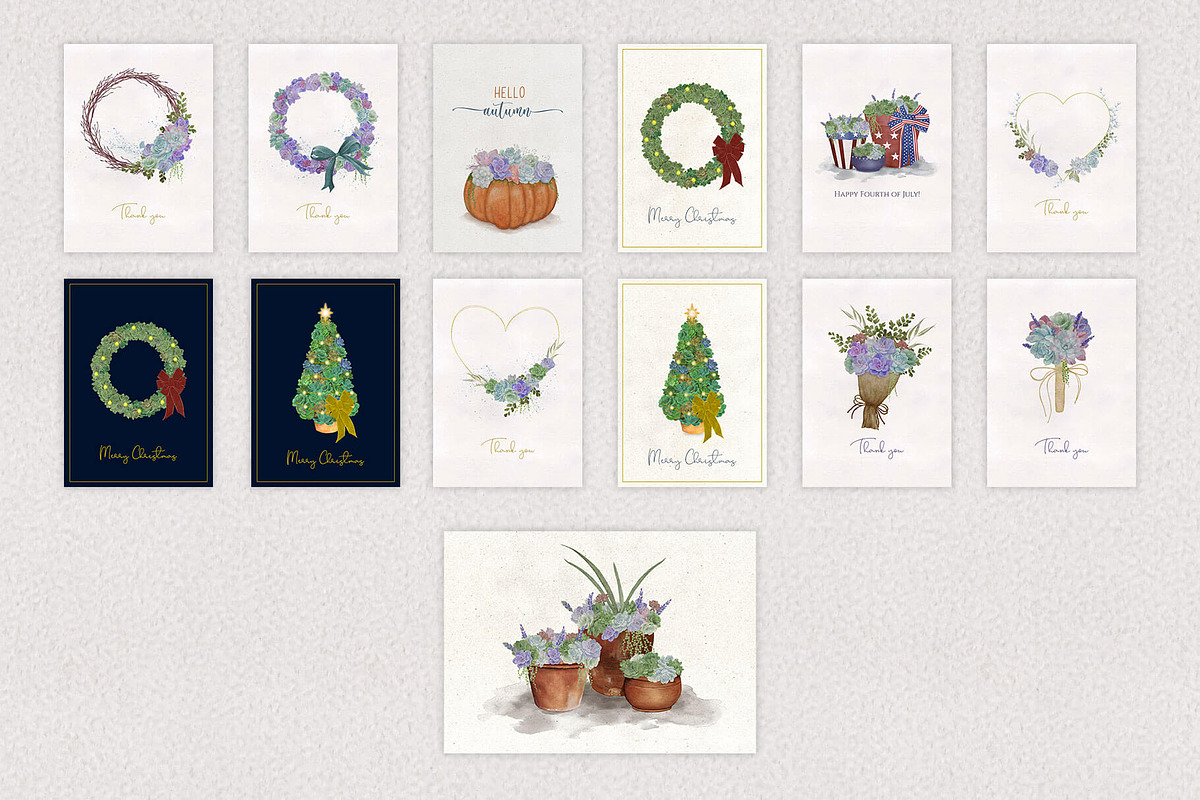 Seasonal Succulents, a Seasonal Illustration by Maggie Stilwell Design (Photo 11 of 13)